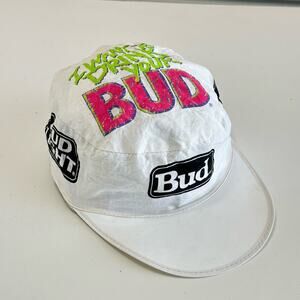 Vintage Budweiser Hat Bud light lite Cap USA "I WANT TO DRINK YOUR BUD"